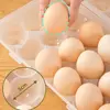 Durable Plastic 12/18 Grids Egg Tray Transparent Anti-collision Egg Storage Box with Lid Stackable Fridge Egg Organizer Kitchen 4