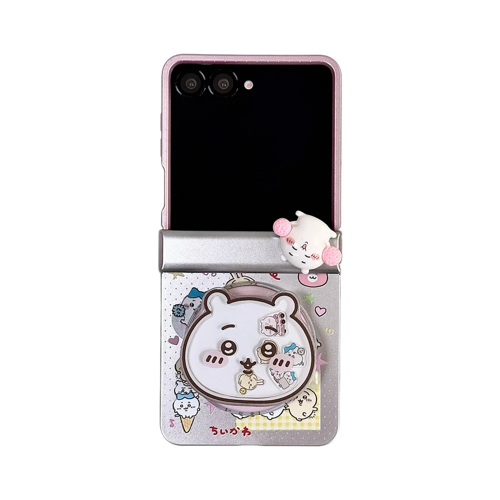Charming Kawaii Little White Bear Magnetic Stand Phone Case - Cute New Cover