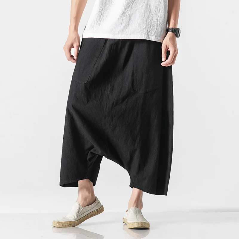 Men Pants Fashion Loose Cross Pants Men Harajuku Style Pants