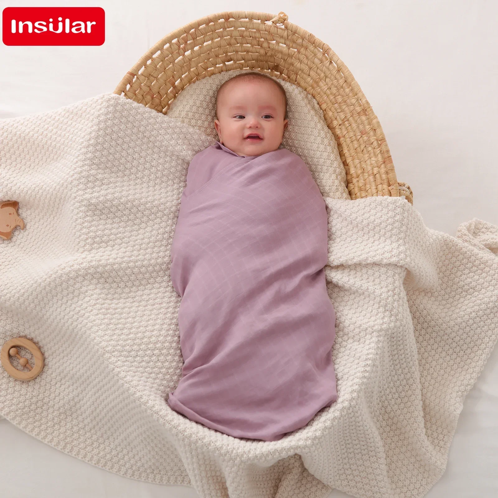 120*120cm Muslin 70% Bamboo Baby Blanket Soft Newborn Blankets 2 Layers Bath Gauze Infant Swaddle Wrap Sleepsack Stroller Cover 5