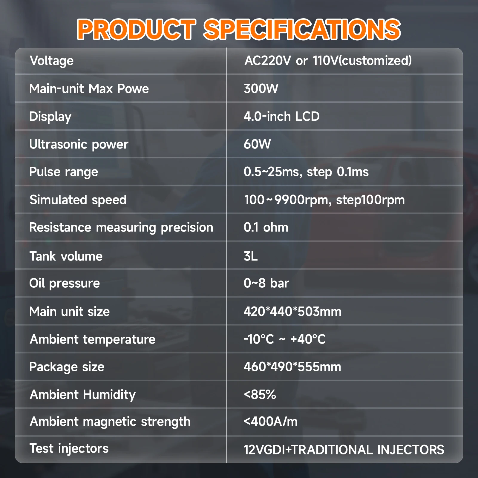 Foxwell JT400 Injector Cleaner Accessories Set