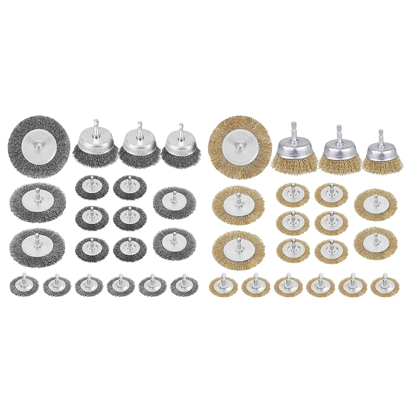 Promotion! Wire Wheel Cup Brush Set Coarse Crimped-Wire Brushes For Drill Rust Removal Cleaning Abrasive 1/4-Inch Shank-20Pack |