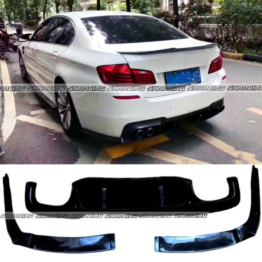 

Gloss Black Rear Bumper Diffuser Lip Spoiler 3PC For BMW F10 M5 2011-2016 Sedan Car Accessories Body Kit