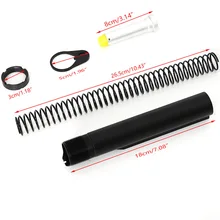 

Tactical AR15 Latch MIL Spec 6 PositionBuffer tube kit Extensioin Assembly 5 ltems End PIate Spring Nunting Accessories