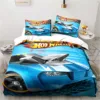 3D Hot Wheels Racing printed bedding set pillowcase quilt cover bedspread set children's room bedding set luxury birthday gift 6