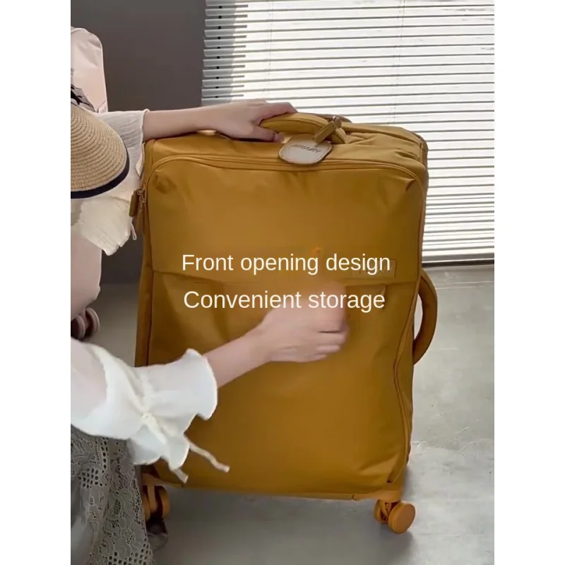 Fashion Good-looking Girls' Ultra-Light Luggage Men's Trolley Case  20-Inch Boarding Bag Nylon Cloth Suitcase With Pull Rodw
