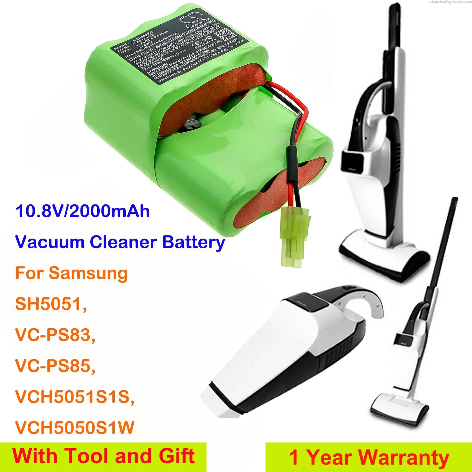 

Cameron Sino 2000mAh Vacuum Cleaner Battery DJ96-00041B for Samsung SH5051, VC-PS83, VC-PS85, VCH5051S1S, VCH5050S1W