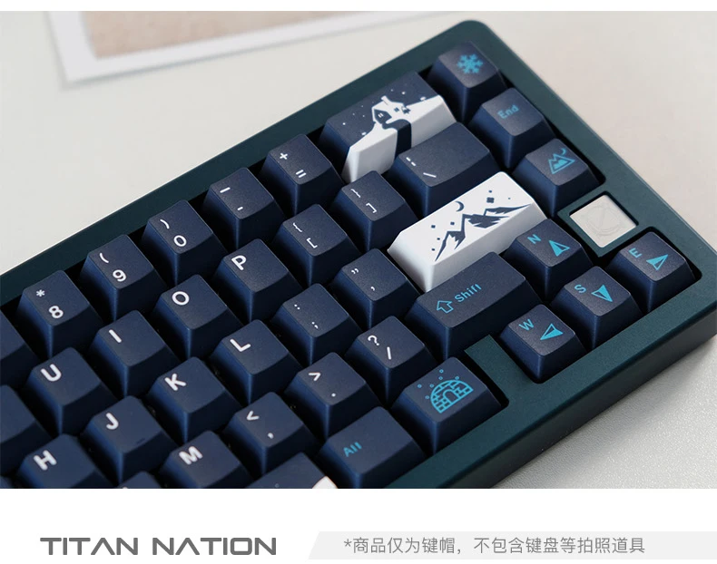Perfil Cereja, ANSI, US-Layout, 134 Teclas Nevado Keycaps