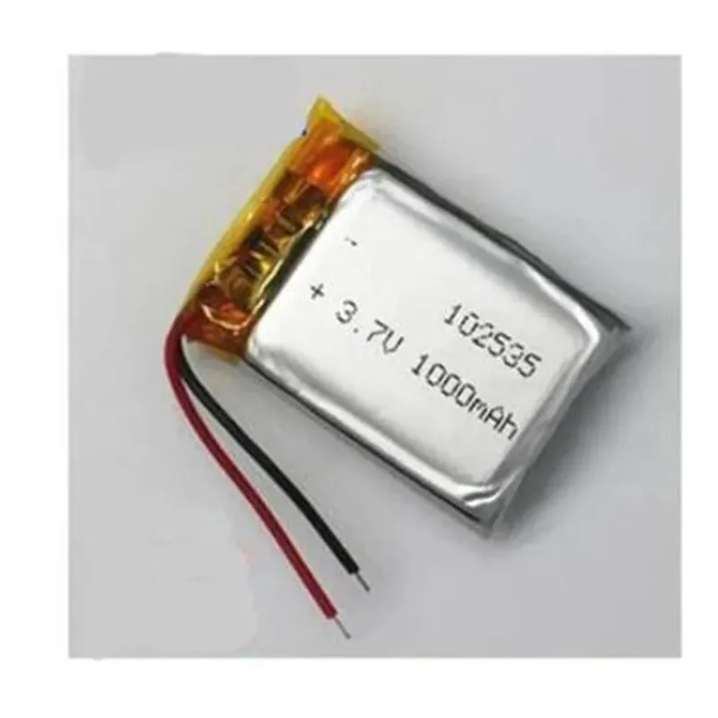 

2Pcs/Lot 102535 3.7V 1000MAh Polymer Lithium Ion Li-po Li-ion Rechargeable Battery For Bluetooth Earphone Headset Drive Recorder