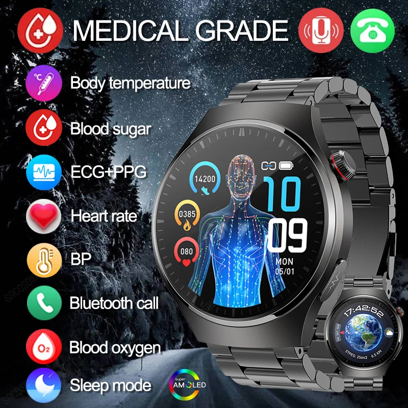 

2023 New Fashion Smart Watch ECG+PPG Bluetooth Call 466*466 AMOLED 1.43 Inch Full Touch Screen Smartwatch Heart Rate Sport Watch