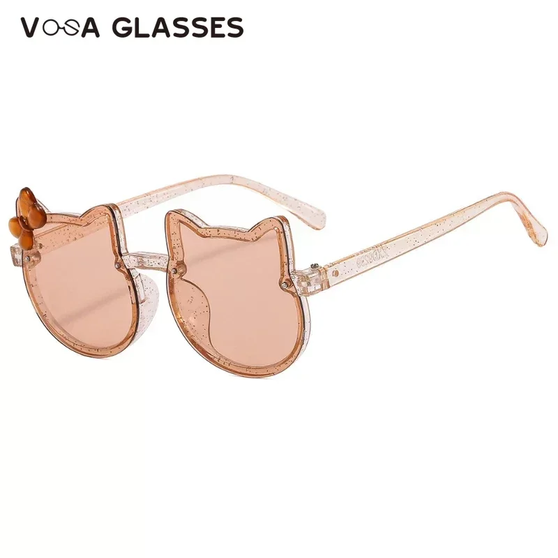 Acrylic Bow Outdoor UV Protection Sun Glasses Baby Girls Children Cute Cat Sunglasses Classic Kids Boy UV400 Eyewear kids sunglasses children sunglasses