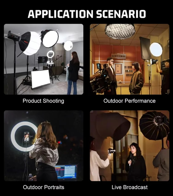 S100 100W Photographic Camera Light Dual Color COB Fill Lights For Outdoor Mini Size CRI96 Dimmable Portable Handheld Fill Light 4