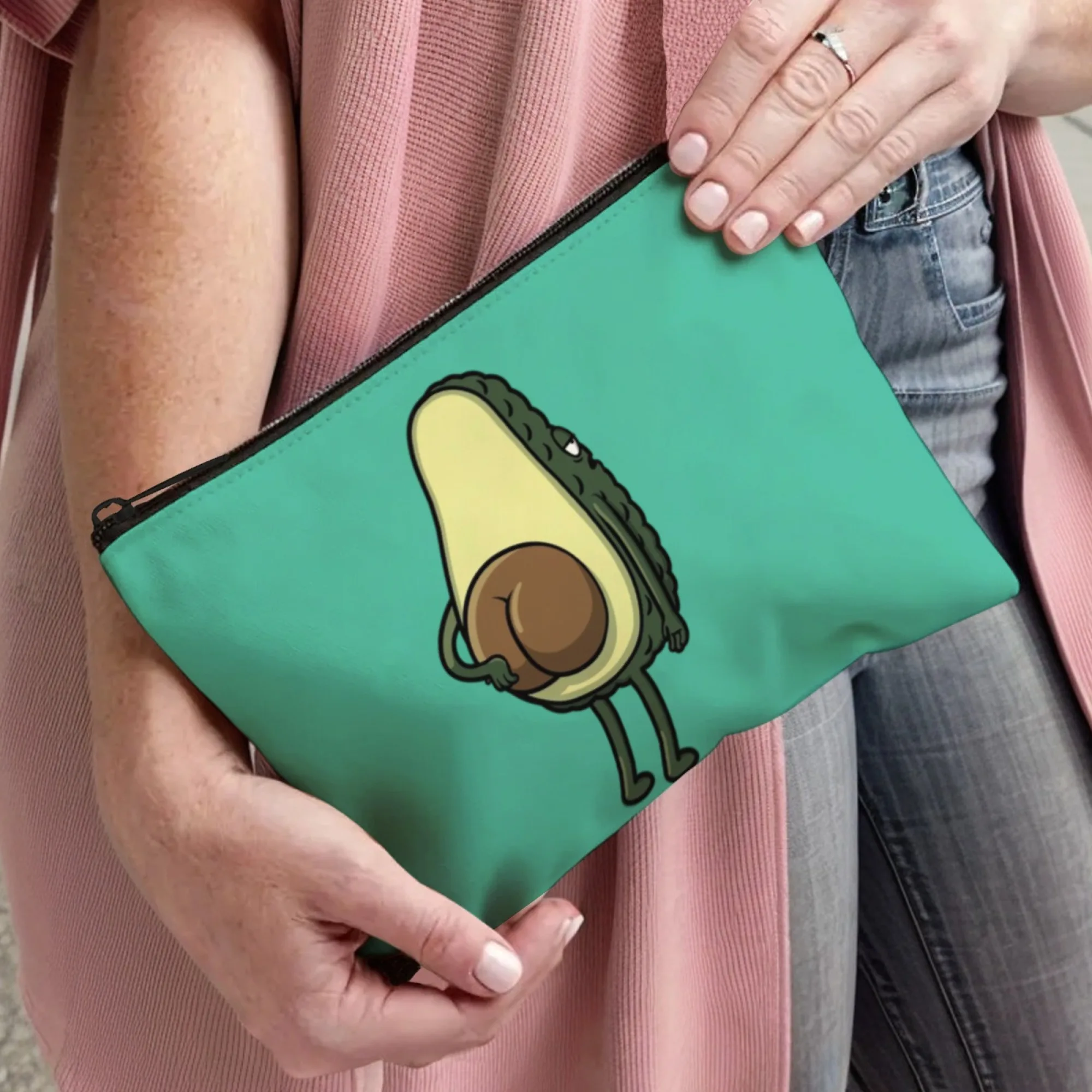 Make-up-Tasche mit humorvollem Pickle-Thema, überraschtes Gurken- und Pickle-Glas, schrullige Kunst für den täglichen Aufbewahrung, lustige Geschenke für Neuheiten – Detail 16