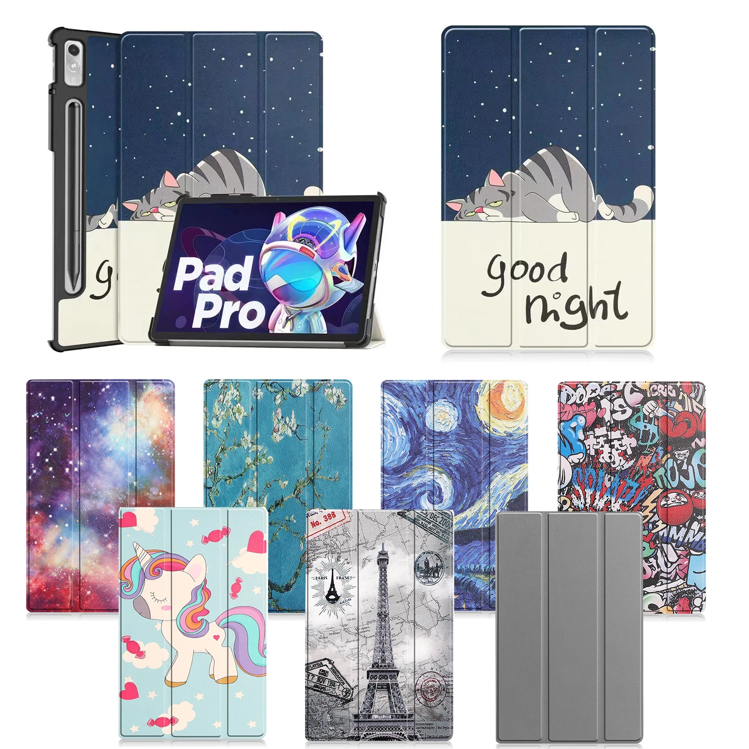 Custodia per Lenovo Tab P11 Plus (TB-J616) / Lenovo Tab P11 11 2021 (TB -J606/TB-J607) Pelle Tablet Case, Multi-Angli Supporto Pieghevole Cover Protettiva con Tasca - Blu
