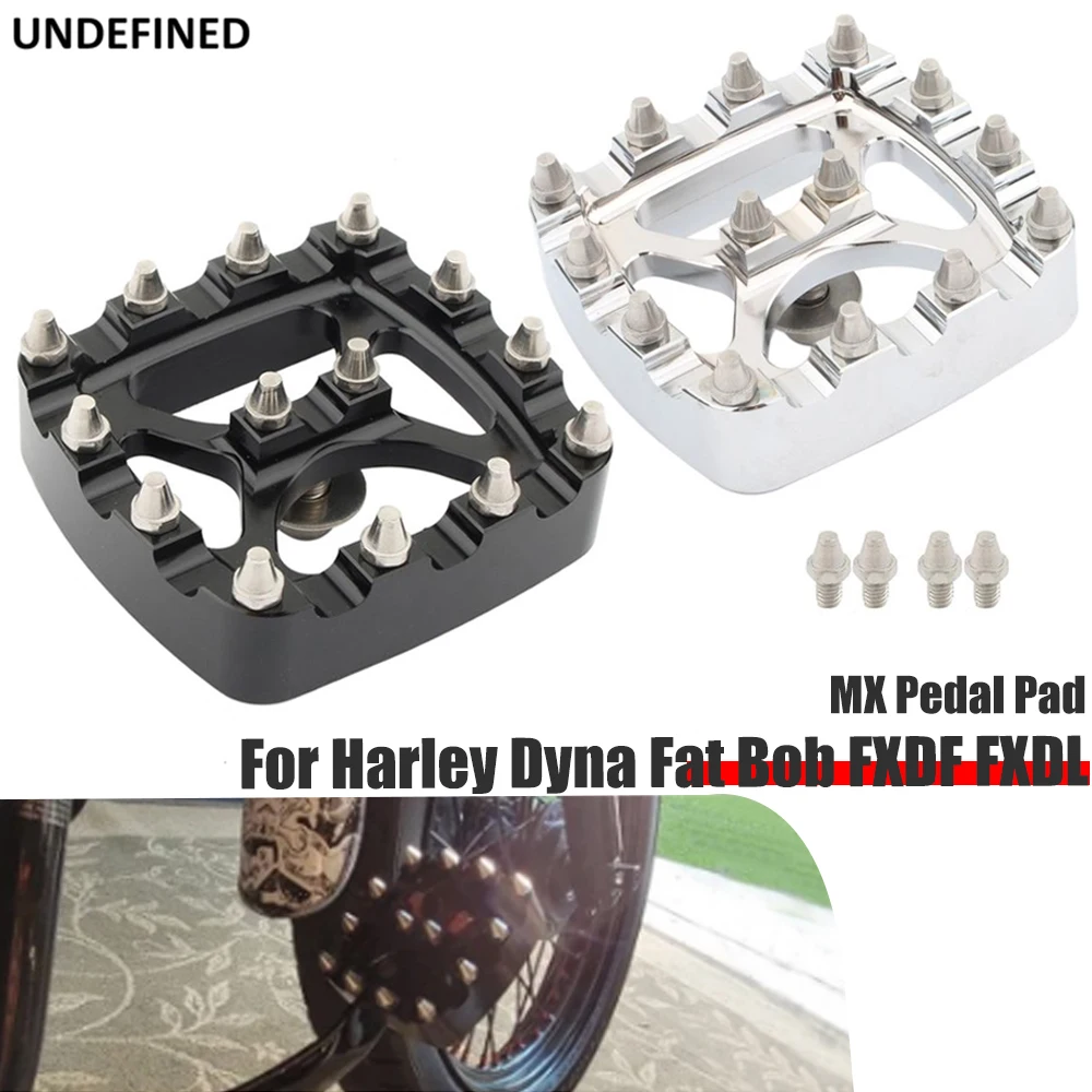 

Motorcycle MX Offroad Brake Pedal Pad Cover CNC Aluminum For Harley Sportster XL 883 1200 Dyna Street Bob Softail Fat Boy FXSTS