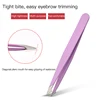 1/2/3PCS Stainless Steel Eyebrow Tweezer Colorful Hair Beauty Fine Hairs Puller Slanted Clips For Eyebrows Eyebrow Tongs Removal 3