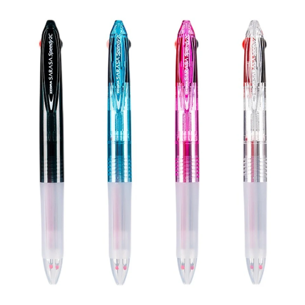 1pcs 일본 얼룩말 2 색 젤 펜 다기능 빠른 건조 J2JZ33 레드 블랙 0.5mm 쓰기 Speedy 2C 학교 사무 용품