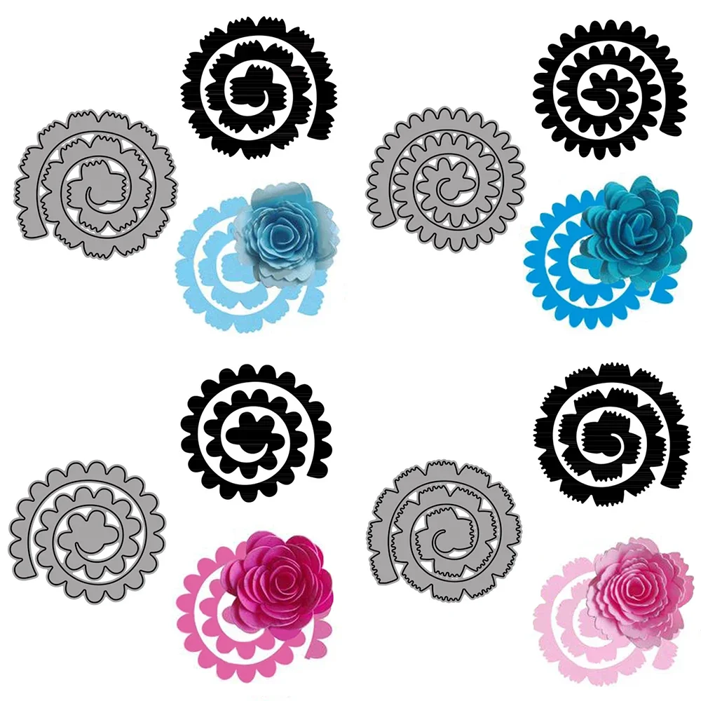 Metal Cutting Dies 24 Styles Scrapbook Embossing Circle Die Cuts Photo Album Cutter Paper DIY Craft