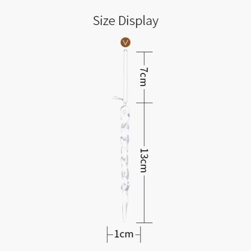 12pcs Crystal Clear Christmas Tree Ornaments Icicle Decorations For Holiday Winter Party Decor Holiday Decorations