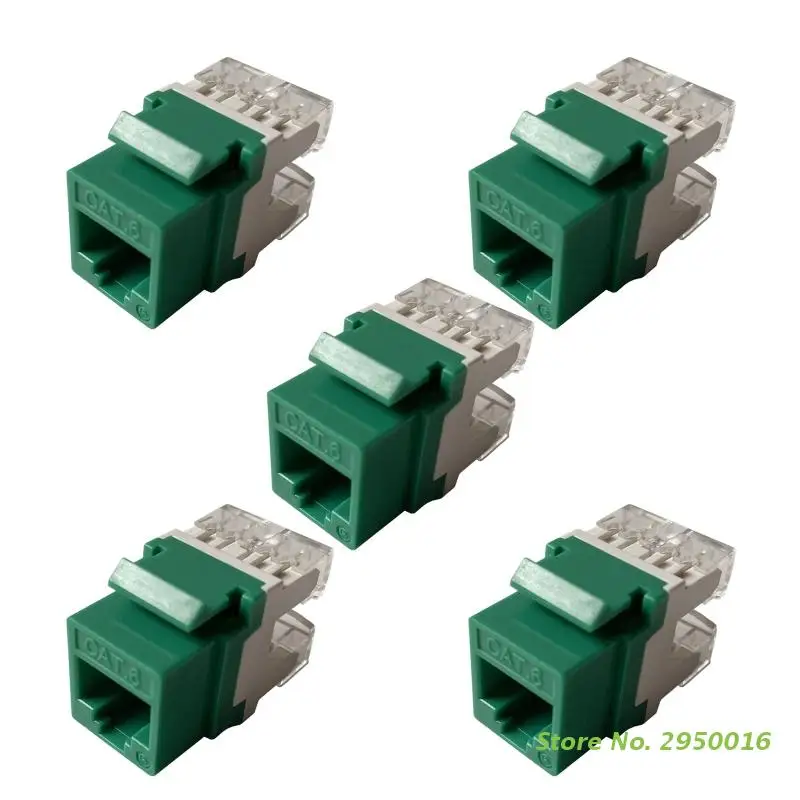 

5Pcs CAT6 Network Module Information Socket RJ45 8P8C Connector Adapter Keystone Jack Standard