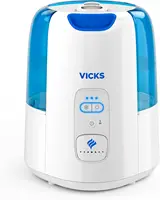 Dual Comfort Cool + Warm Mist Humidifier for Bedrooms With Fusion Technology, Compatible with Vicks VapoPads and Vicks Vap 1