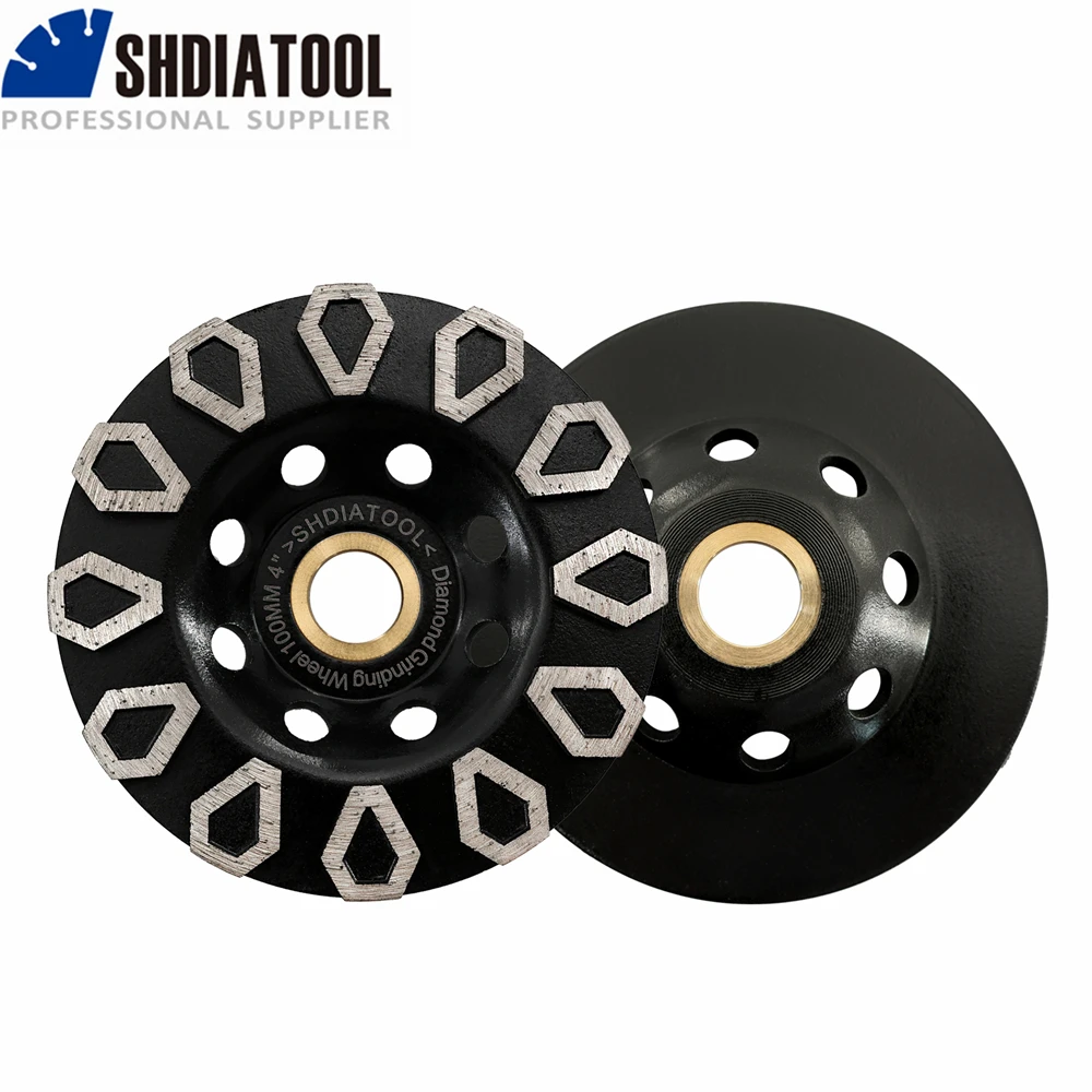 SHDIATOOL 100/115mm Diamond Grinding Wheel Sanding Plate Angle Grinder Milling Concrete Granite Stone 4inch 4.5inch Cup Wheels