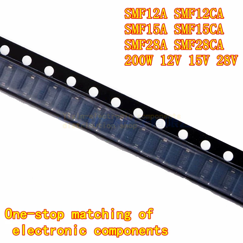 

50PCS/Pack SMF12A SMF12CA SMF15A SMF15CA SMF28A SMF28CA 12 15v patch TVS transient transient-voltage-suppression diode SOD-123FL