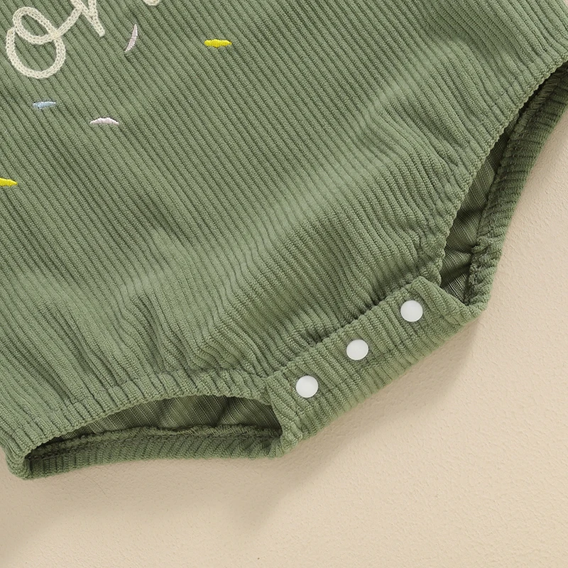 Baby Boy 1st Birthday Outfit One Suspender Romper Bodysuit Corduroy Overalls 1 Year Old Clothes 5