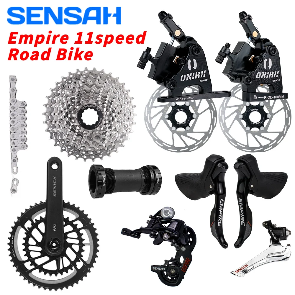 パーツ sensah empire Sensahエンパイア-油圧ブレーキ付き自転車キット,カセット