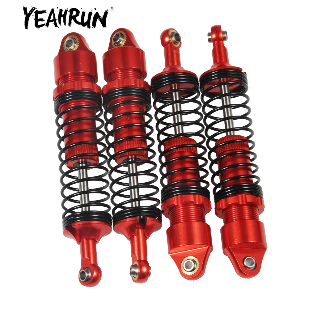 Torres De Choque Metálicas Ajustables Multihoyo Para Coche RC SCX10 1/10 – 4 Piezas Plateadas
