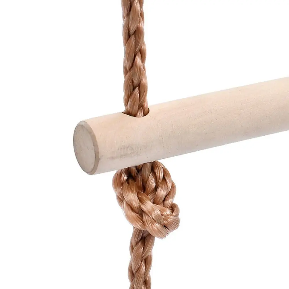 Swing Rope Climbing Ladder with Platforms Outdoor Furniture Children's Hanging Rope Wooden Funny Wooden Rope Ladder For Garden