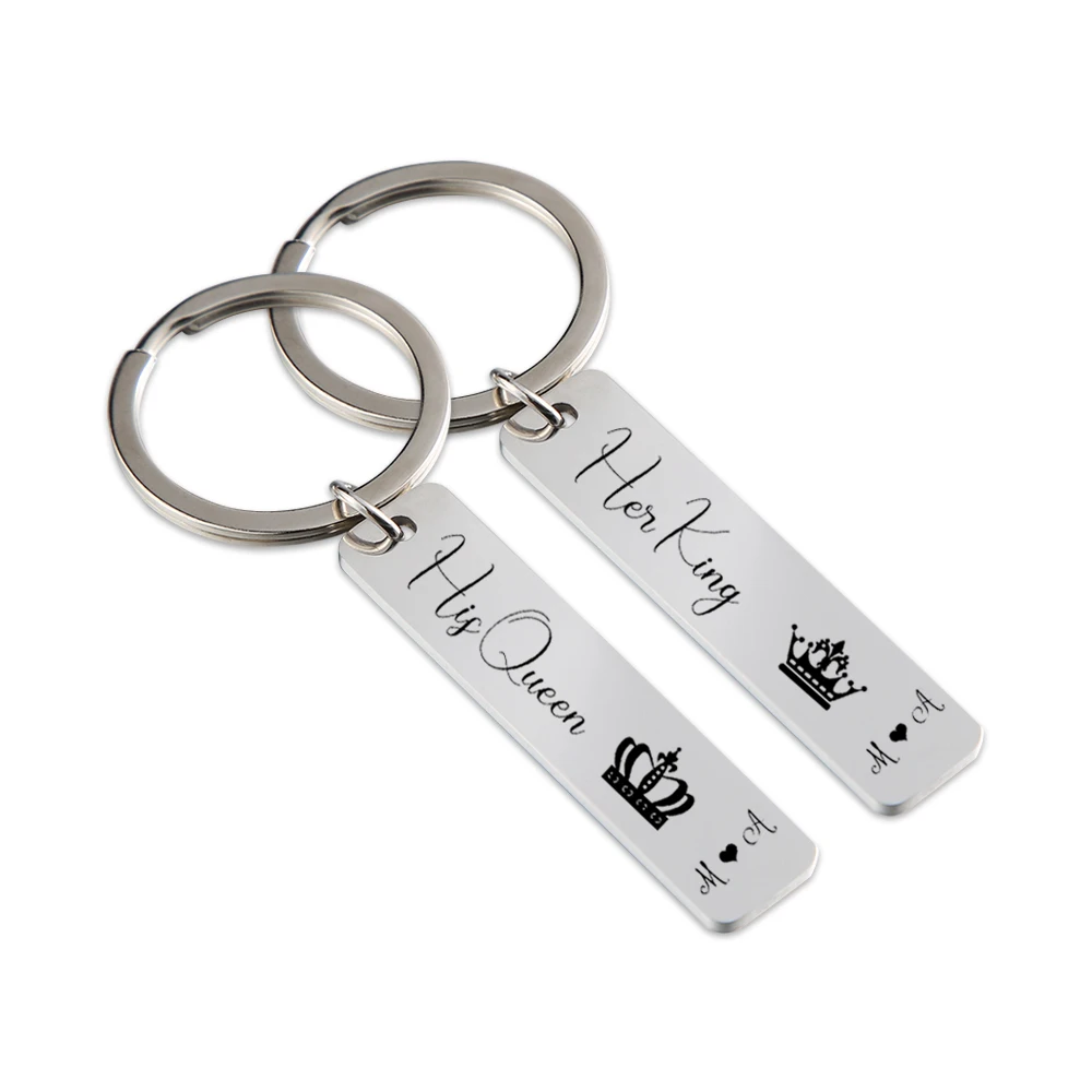 2pcs Custom Personalized Couples Keychain Set,matching Couples Gift,gift  For Him, Anniversary,valentines Gift,hers Keychain Set - Customized Key  Chains - AliExpress