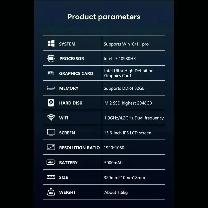 레노 15.6인치 윈도우 11 노트북 컴퓨터 인텔 코어 i9 10980HK 16GB 램 1/2TB SSD 노트북 학습용 사무용 노트북 PC 게이밍 컴퓨터