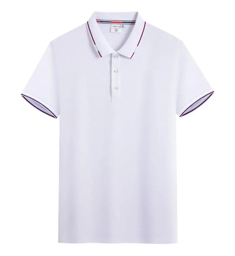 

Мужская футболка-поло с коротким рукавом, белая или черная Повседневная футболка, лето 2024