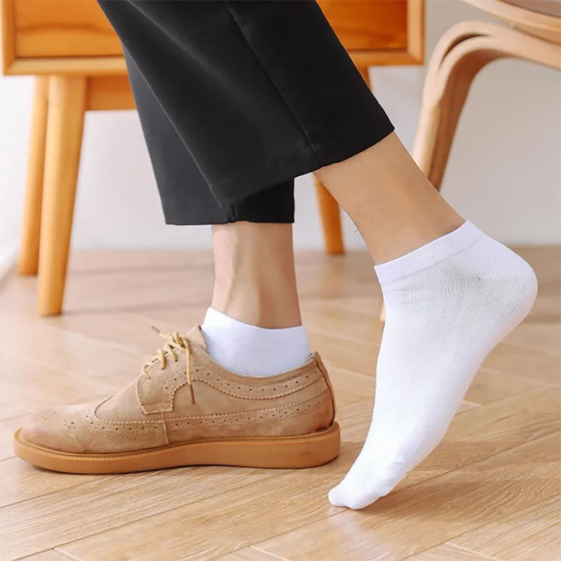 5 Pairs Unisex Low Cut Breathable Business Boat Sock Solid Color Comfortable Ankle Casual Summer Men plain color boat socks boat socks business boat socks ankle socks casual socks solid color socks solid colour socks business socks