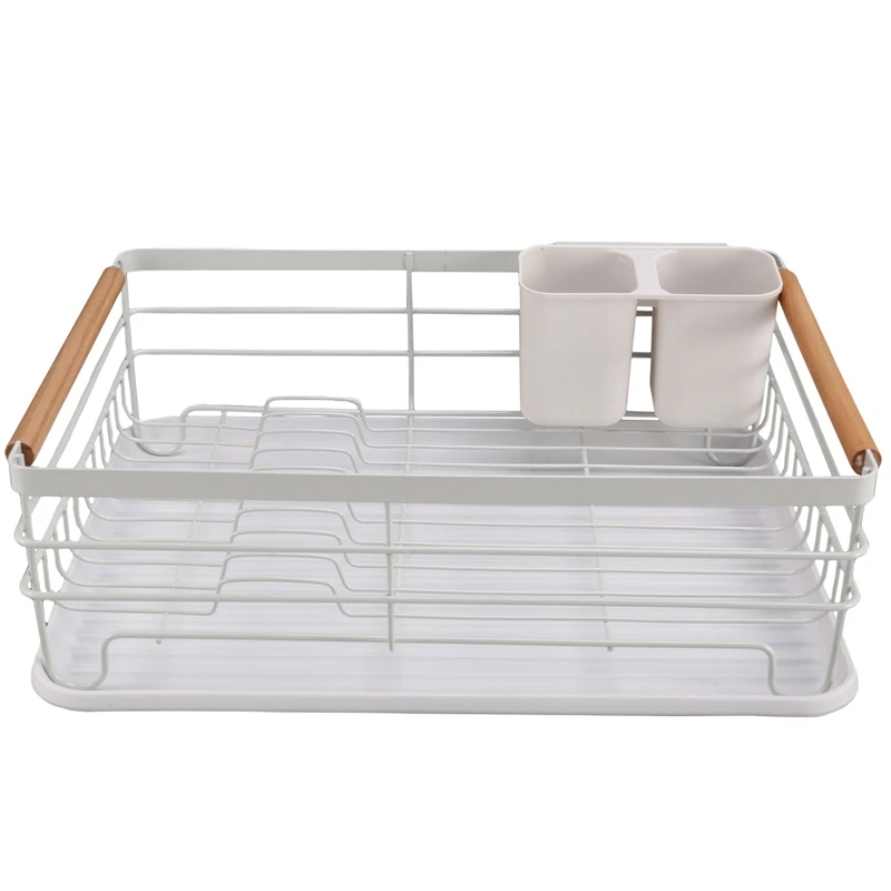 

Iron Kitchen Dish Drying Rack Tableware Drainer Storage Basket Shelf Forks Bowl Plate Dishes Holder Drainer Sink Organizer