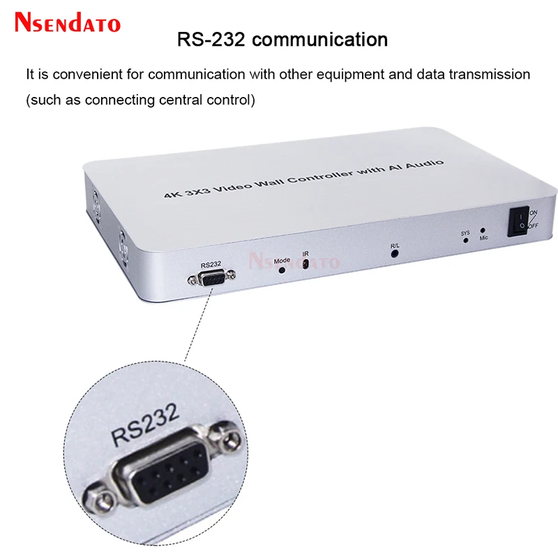 HDMI TV Video wall controller 3x3 4k 9 Channel HDMI Video Screen Stitching  Processor Splicer Display With AI Audio voice RS232