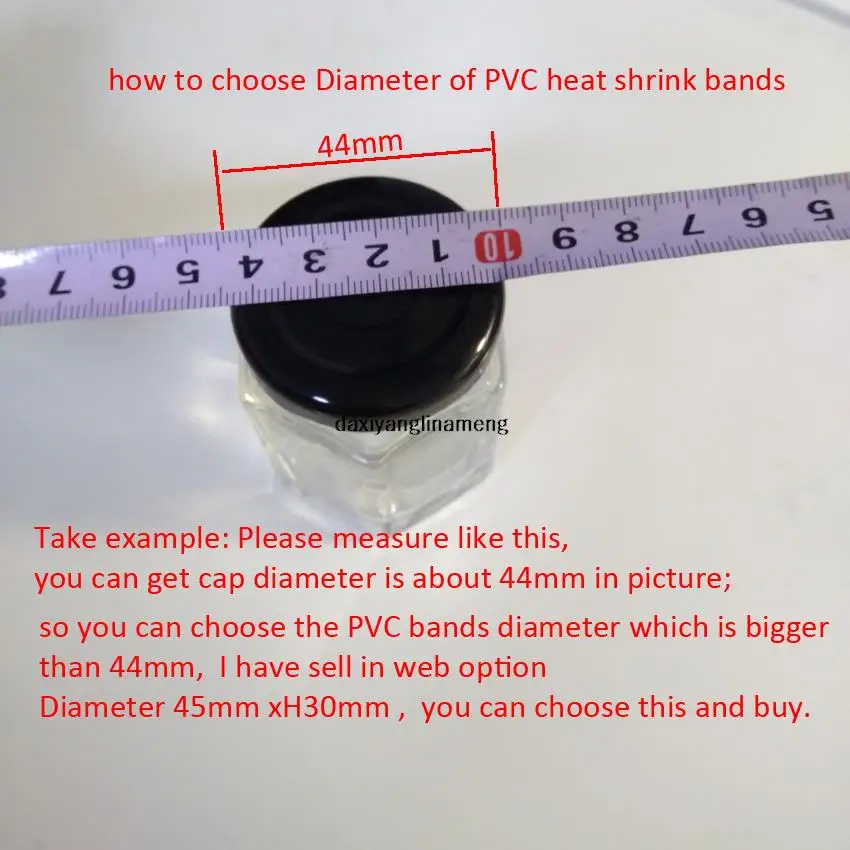 400pcs/Lot DIY PVC Hot Shrink Wrap Sleeves for Glass Bottle Lid, pvc shrink wrap sleeves