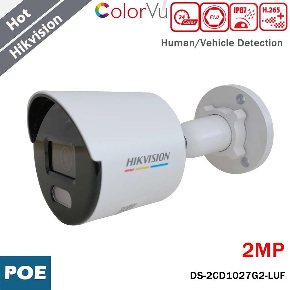 HIKVISION 2MP Colorful Image Bullet IP Camera DS 2CD1027G2 LUF Support ...