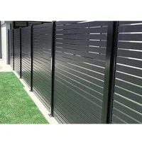Aluminum Horizontal Slat Fence Panels Elegant Outdoor Fencing Trellis Gates 2