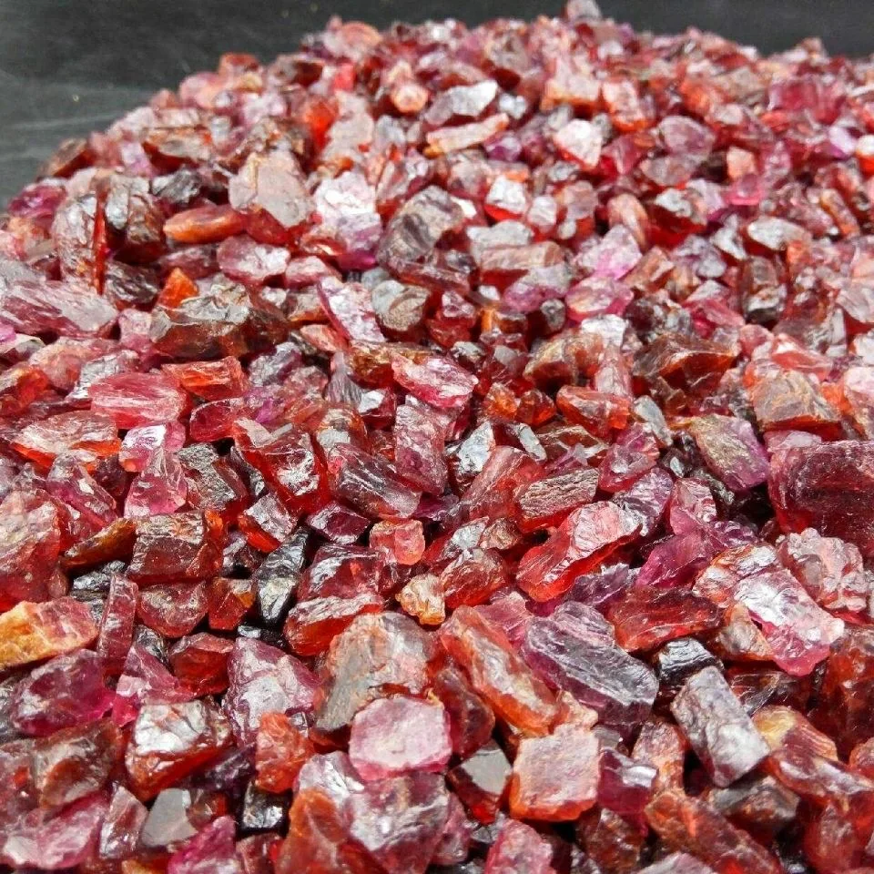 500g natural garnet crushed stone fish tank flowerpot landscaping demagnetizing stone crystal raw