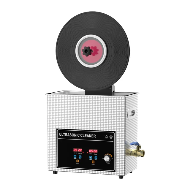 6L Vinyl Record Ultrasonic Cleaner with Bracket(Set) for Cleaning EP 7 LP 12 Inch Records Label Saver Aluminum CNC Made 1