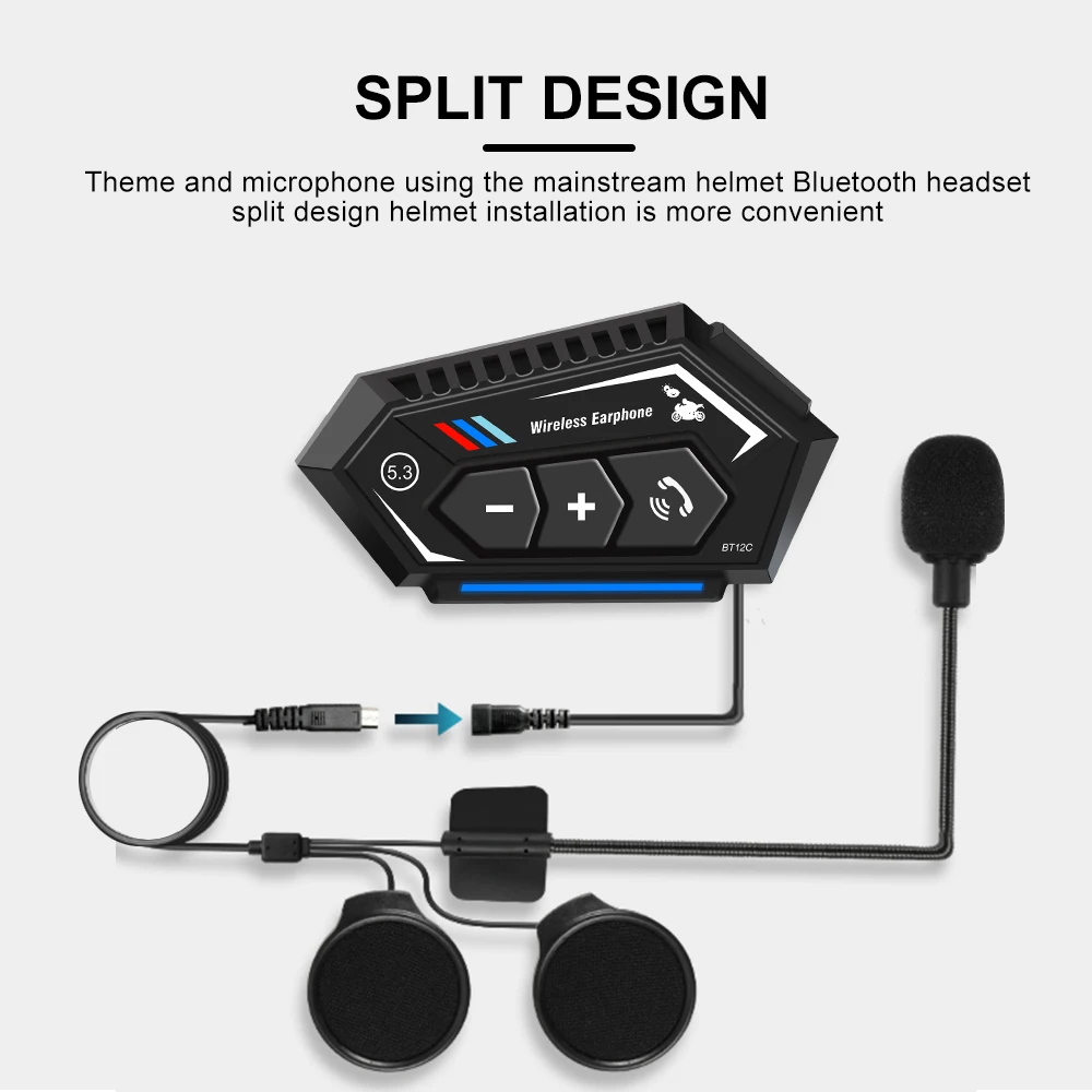 NYF Bluetooth Motorcycle Helmet Headset Wireless