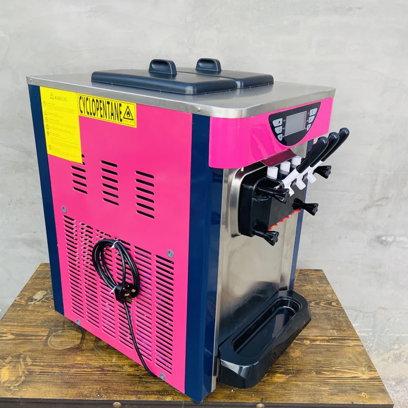 

Commercial Ice Cream Machine Soft With Compressor Of 1 Or 3 Flavors Is A Beverage Shop