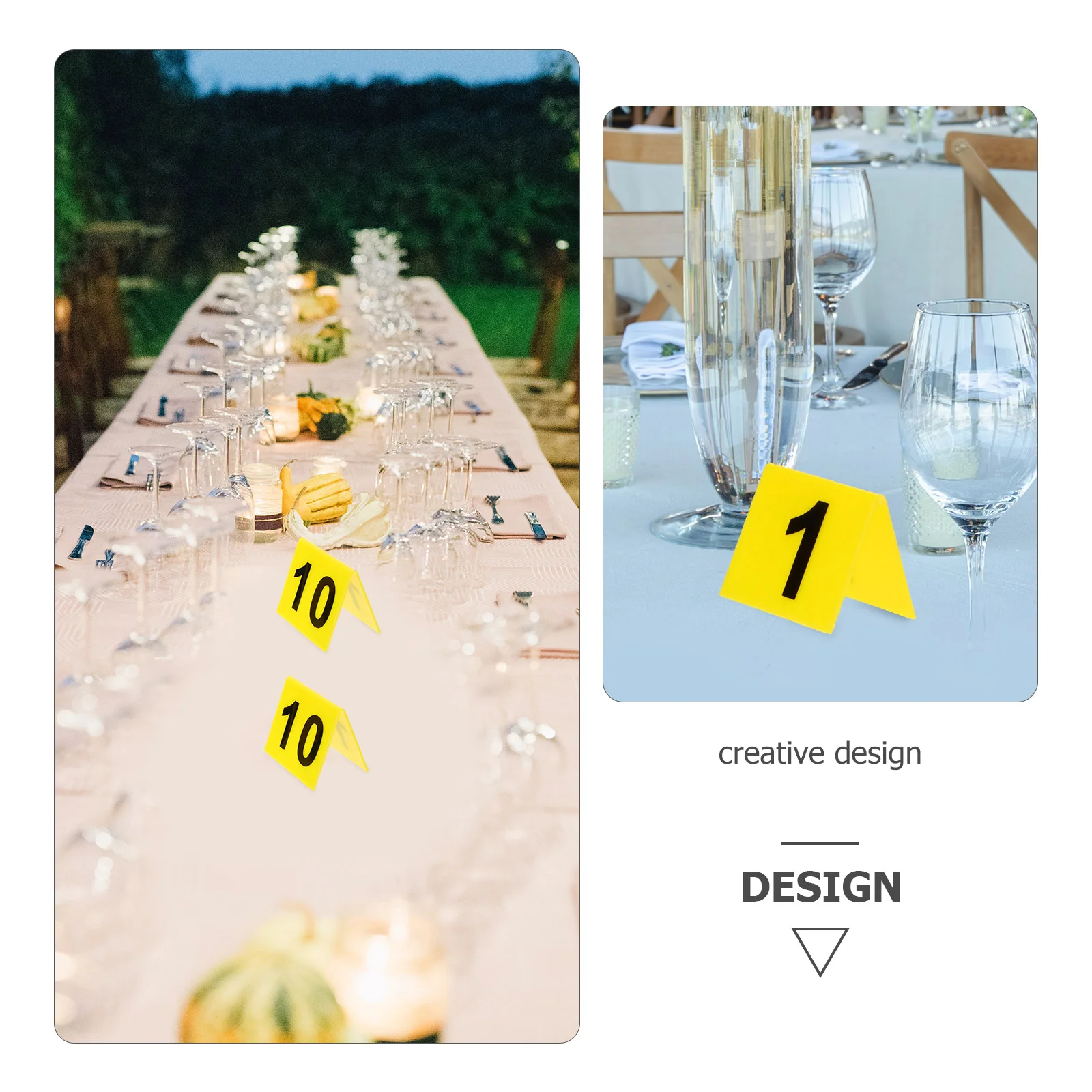 Marcadores De Mesa Acrílicos – 20 Piezas Numeradas Del 1 Al 20, Doble Cara, Fáciles De Leer, Para Restaurantes O Eventos