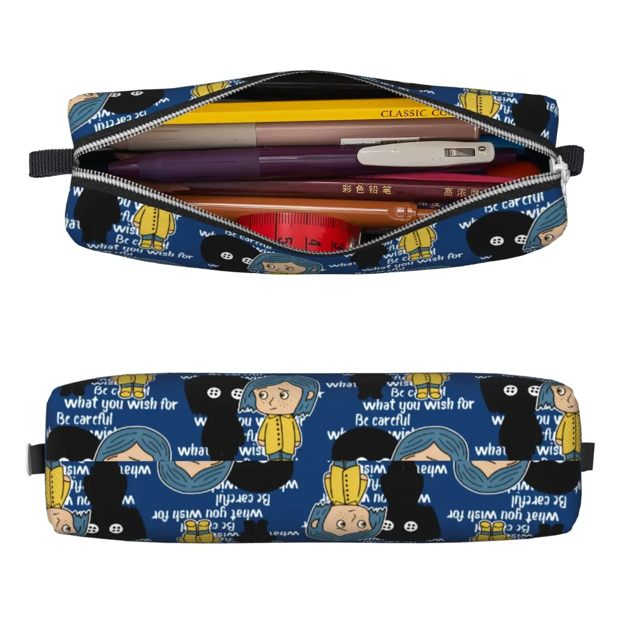 Coralines Cartoon Pencil Cases New Pen Bag Kids Big Capacity Office Gift Pencilcases