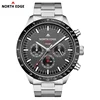 NORTH EDGE 2025 LONGWINGS Men Quartz Watch Solar Powered Stopwatch Waterproof 50M 316 Full Stainless Steel Luminous Pilot Watch 1