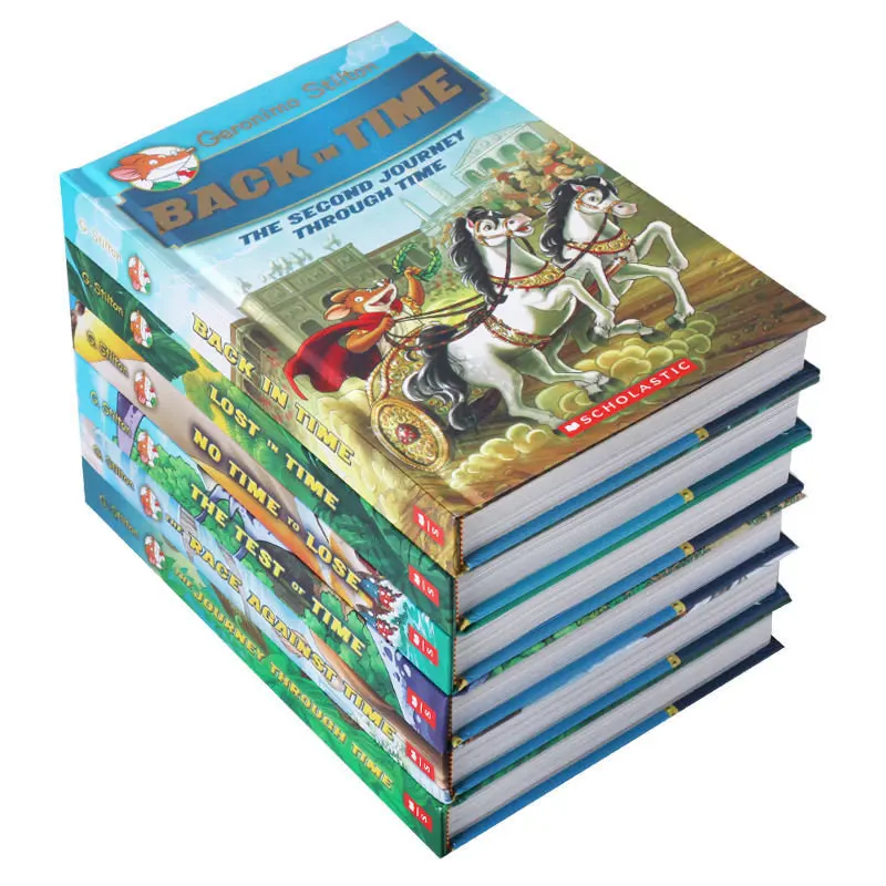 

7 Books Geronimo Stilton Journey Through Time Humor Brave Comic Fiction Parent Child Kids Story English Picture Story Book