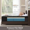 Twin Mattress, 14 Inch Hybrid Mattress Black with Gel Memory Foam and  Innerspring Euro Top Mattress Medium Firm 3