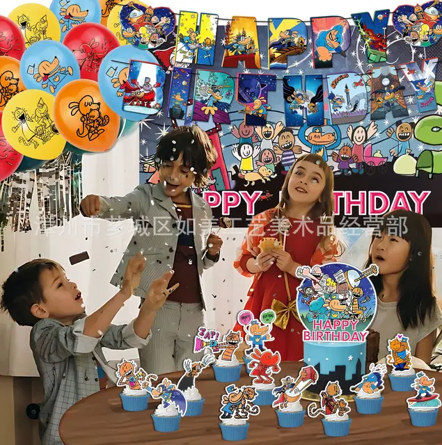 DOG MAN Birthday Party Decorations Balloons Birthday Party Supplies Banners Birthday Cake Decorations Pet Dog Balloon Decoration 5